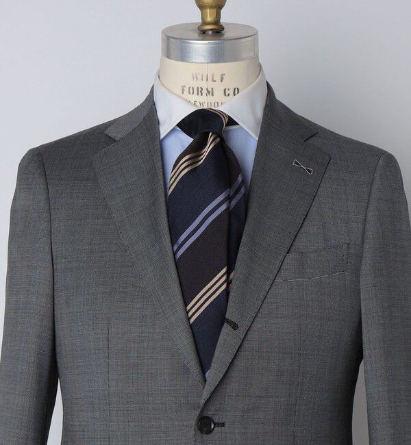 SHIPS「SHIPS: ヴィンテージ アーカイブ シルク メランジ ワイド ストライプ ネクタイ」|ネクタイ・蝶ネクタイ|ネイビー