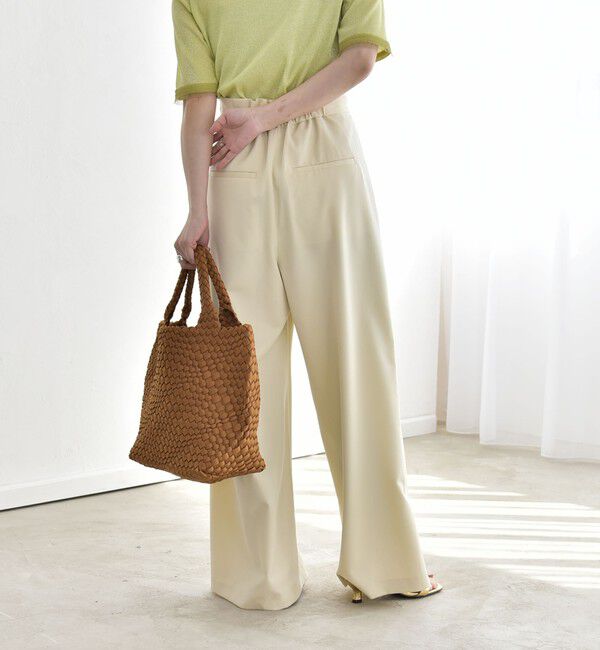 quaranciel「《予約》quaranciel:〈洗濯機可能〉ゴールドボタン ハイウエスト ワイド パンツ」|その他|