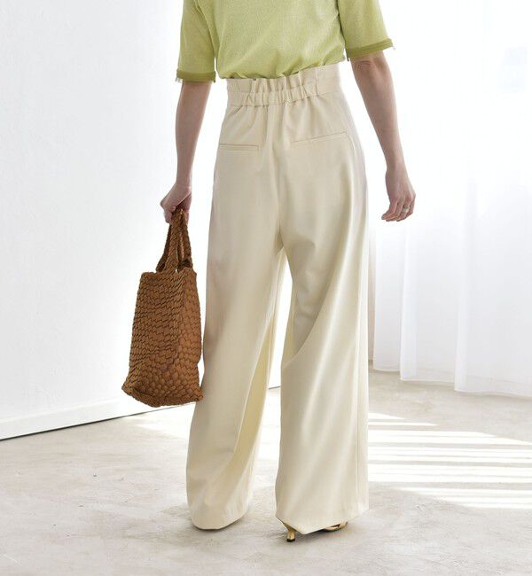 quaranciel「《予約》quaranciel:〈洗濯機可能〉ゴールドボタン ハイウエスト ワイド パンツ」|その他|