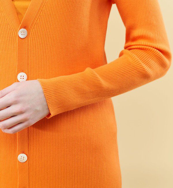 GALERIE VIE「ギザコットンリブ Vネックロングカーディガン」|カーディガン|