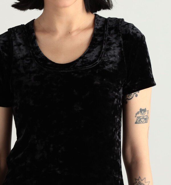 Edition「クラッシュベロアバックオープンワンピース」|ワンピース|