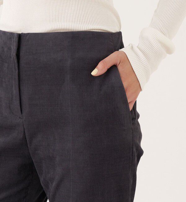 DES PRES「コットンレーヨンベルベット シガレットパンツ」|チノ|