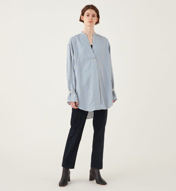 DES PRES「コットンレーヨンベルベット シガレットパンツ」|チノ|