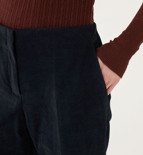 DES PRES「コットンレーヨンベルベット シガレットパンツ」|チノ|