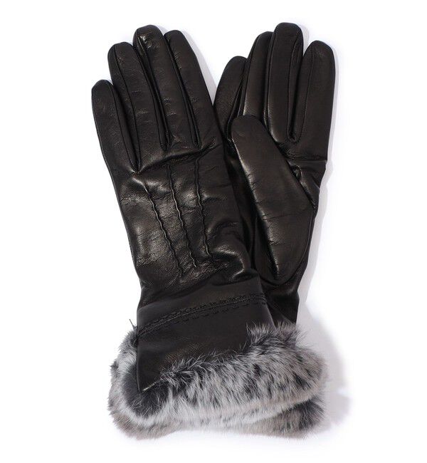 TOMORROWLAND GOODS「CARIDEI ファーコンビグローブ」|手袋|19 ブラック