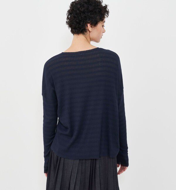 GALERIE VIE「シアーボーダー ボートネックプルオーバー」|Tシャツ・カットソー|