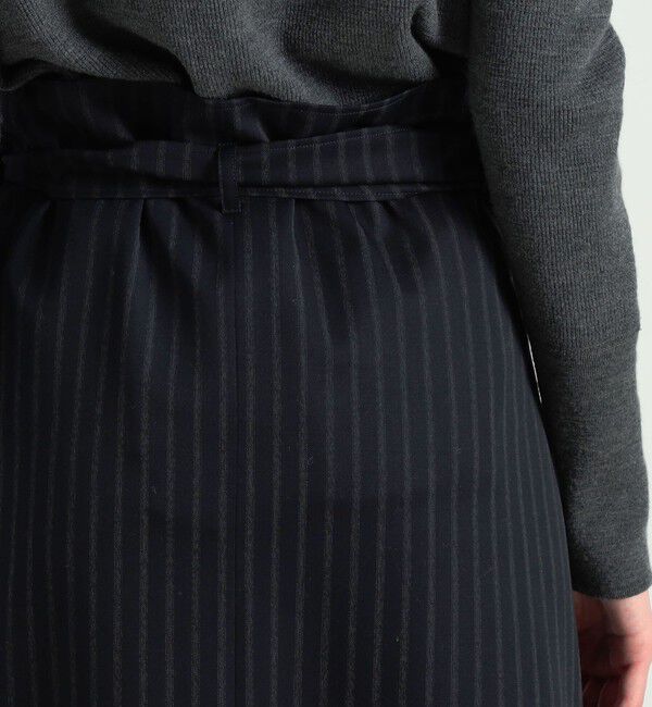 BACCA「ストライプギャバ ラップロングスカート」|スカート|