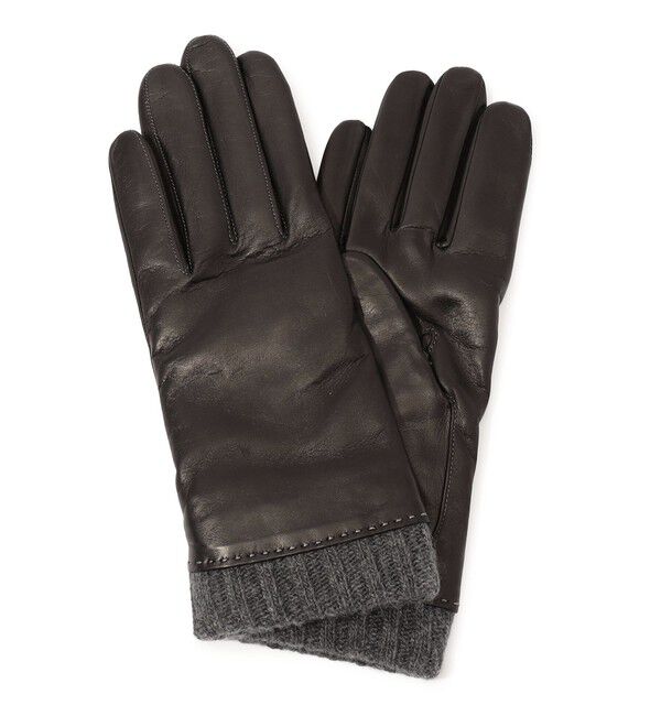 TOMORROWLAND GOODS「Milona Paris ニットコンビグローブ」|手袋|18 ブラック系