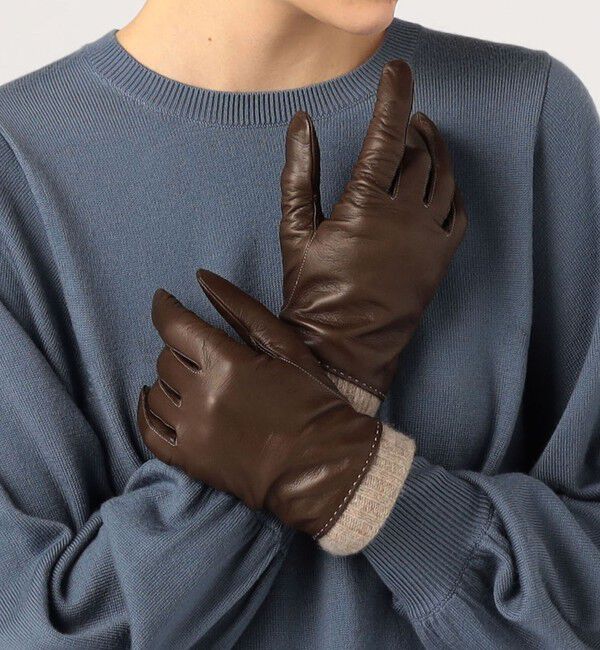 TOMORROWLAND GOODS「Milona Paris ニットコンビグローブ」|手袋|