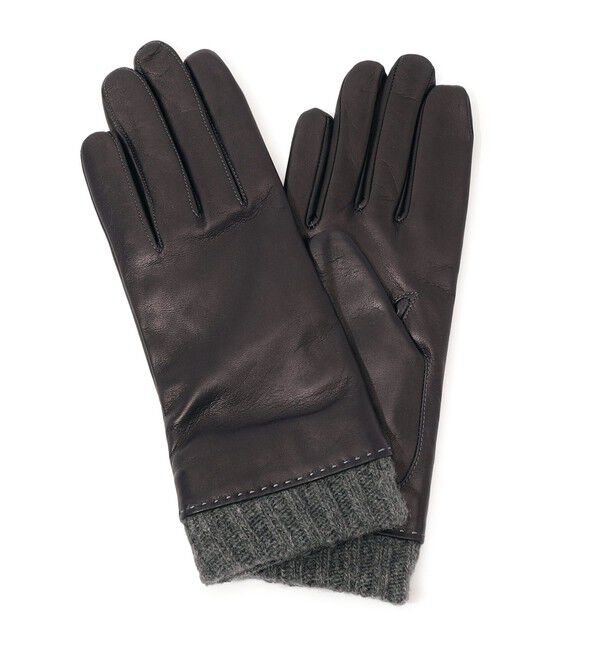 TOMORROWLAND GOODS「Milona Paris ニットコンビグローブ」|手袋|68 ネイビー系