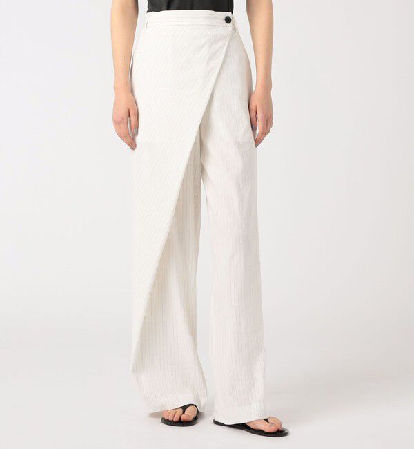 Edition「リネンストレッチ ラップスラックス」|スラックス|