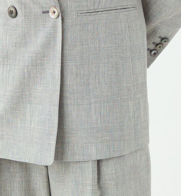 TOMORROWLAND collection「サマーグレンチェック ダブルブレストジャケット」|テーラードジャケット|