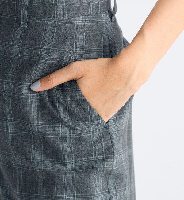 Edition「Super140's ウールトロピカル チェックスラックス」|スラックス|