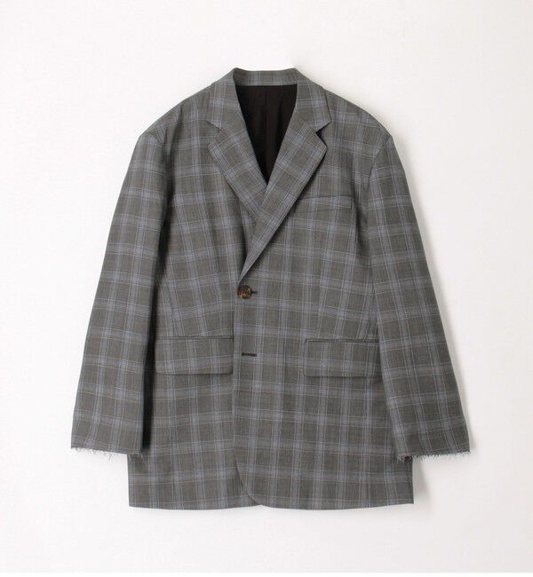 Edition「Super140's ウールトロピカル チェックオーバーサイズドジャケット」|テーラードジャケット|