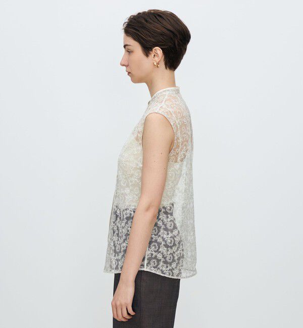 TOMORROWLAND collection「チュールフラワーエンブロイダリー パイピングレースブラウス」|シャツ・ブラウス|