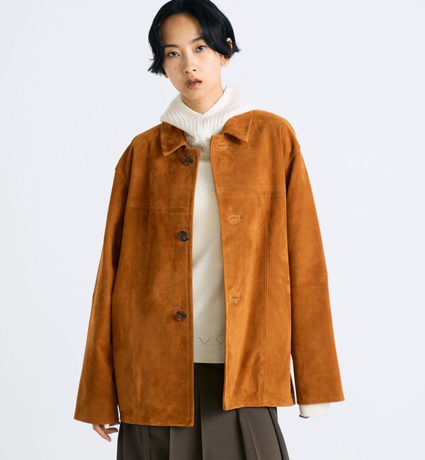 Edition「ゴートスエード カバーオール」|ブルゾン・スタジャン|