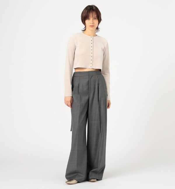 BACCA「ヘビーベロア ショートカーディガン」|カーディガン|