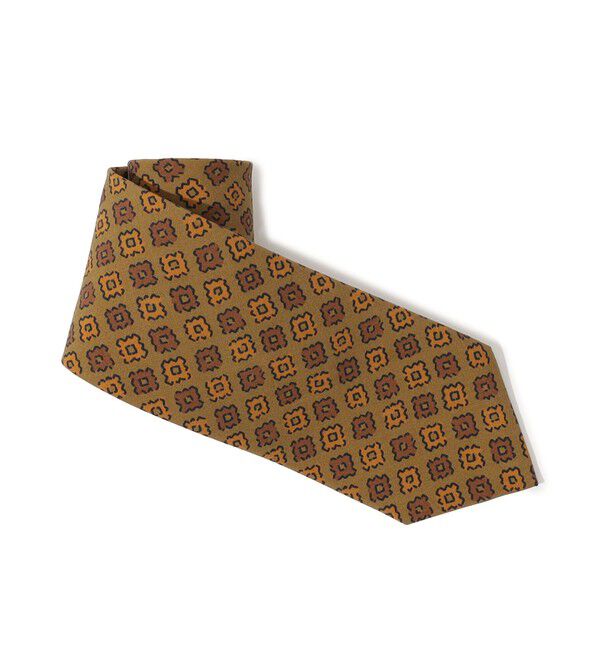 TOMORROWLAND GOODS「Bleck シルクプリント 小紋柄ネクタイ」|ネクタイ・蝶ネクタイ|24 イエロー系