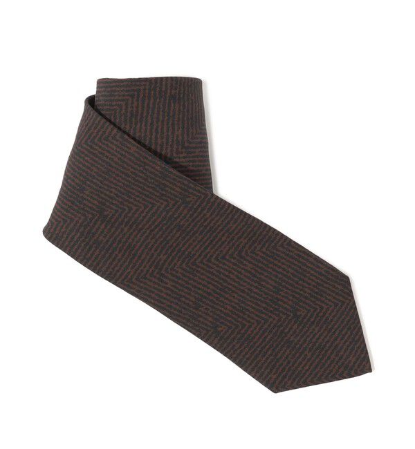 TOMORROWLAND GOODS「Bleck シルクプリント ヘリンボーン柄ネクタイ」|ネクタイ・蝶ネクタイ|