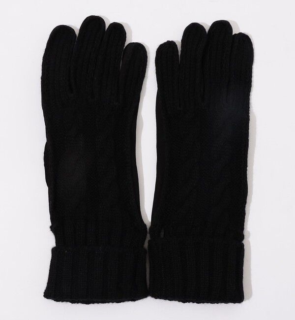 TOMORROWLAND GOODS「MAZZOLENI カシミヤニット&times;ラムスキンヌバックコンビグローブ」|手袋|