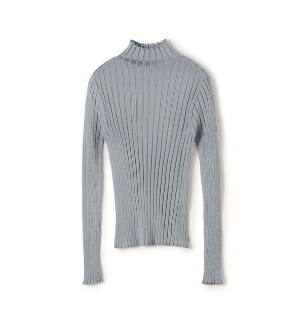 DES PRES「ドメスティックスパンシルク ビルドネックプルオーバー」|ニット・セーター|63 ライトブルー