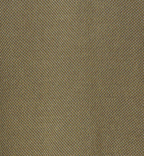 BACCA「ダブルカラーピケ ワイドポロカラーロングスリーブ」|ポロシャツ|