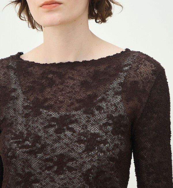 MACPHEE「レーシーニット ボートネックプルオーバー」|ニット・セーター|