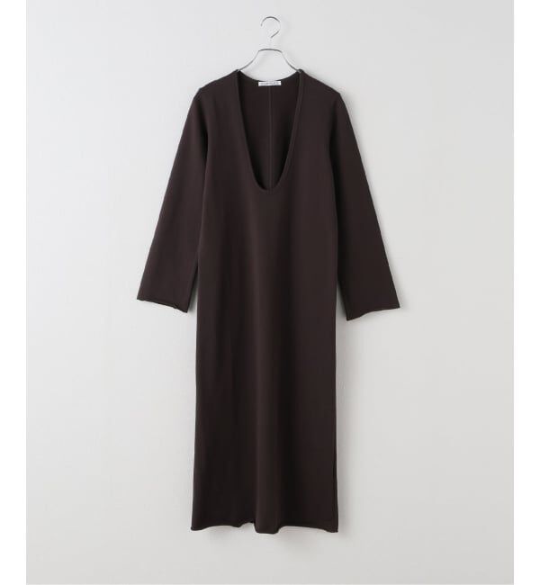 Plage「R&rsquo;IAM DEEP U NECK ワンピース」|ワンピース|ブラウン