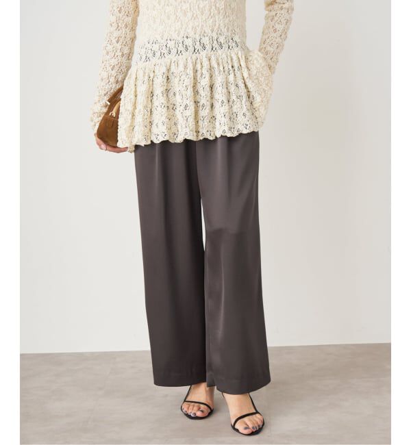 IENA「《追加2》ダブルサテンイージーパンツ」|その他|