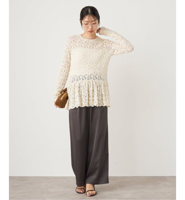 IENA「《追加2》ダブルサテンイージーパンツ」|その他|