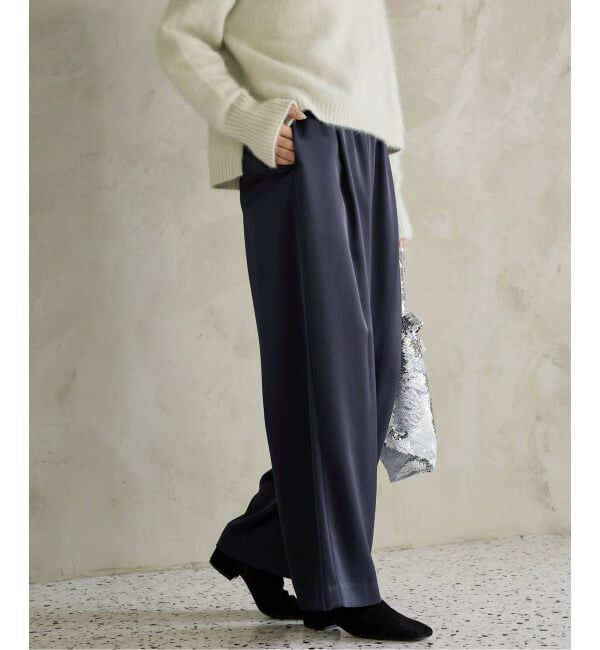 IENA「《追加2》ダブルサテンイージーパンツ」|その他|