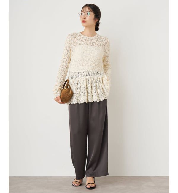 IENA「《追加2》ダブルサテンイージーパンツ」|その他|