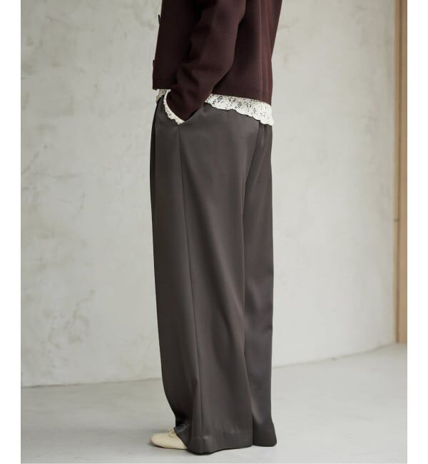 IENA「《追加2》ダブルサテンイージーパンツ」|その他|