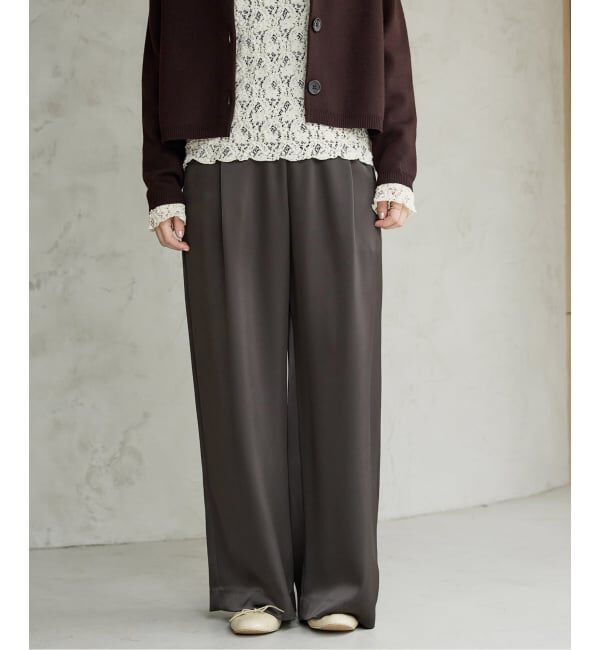 IENA「《追加2》ダブルサテンイージーパンツ」|その他|