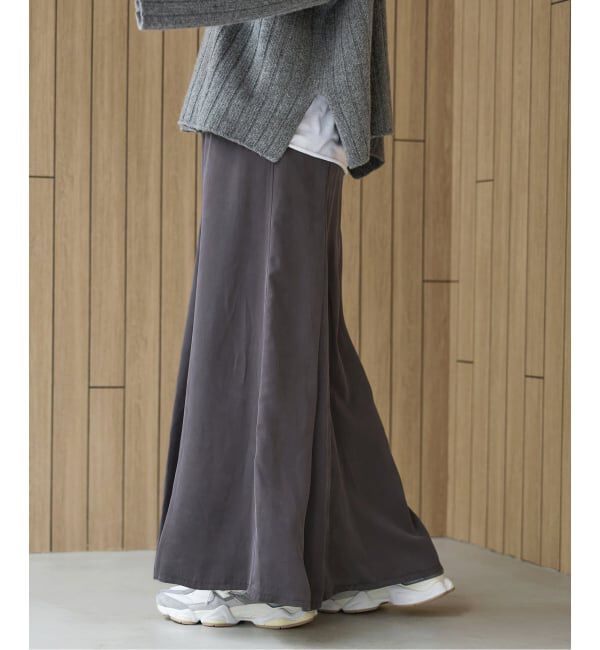 IENA「キュプラフィブリルフレアスカート」|スカート|グレー