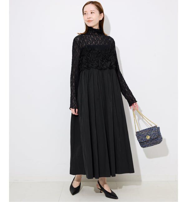 SLOBE IENA「habi フリルキャミドレス」|ワンピース|