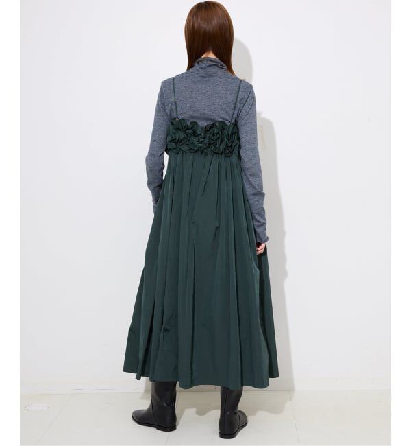 SLOBE IENA「habi フリルキャミドレス」|ワンピース|