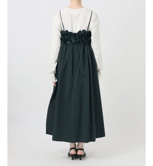 SLOBE IENA「habi フリルキャミドレス」|ワンピース|