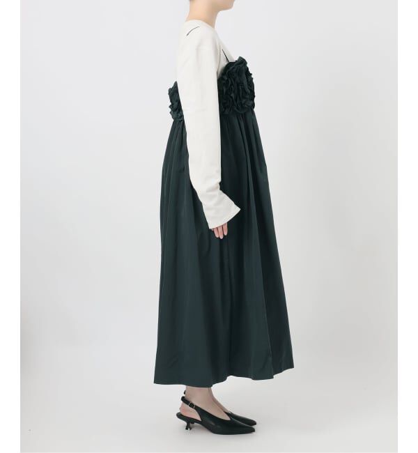 SLOBE IENA「habi フリルキャミドレス」|ワンピース|