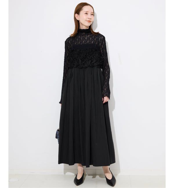 SLOBE IENA「habi フリルキャミドレス」|ワンピース|