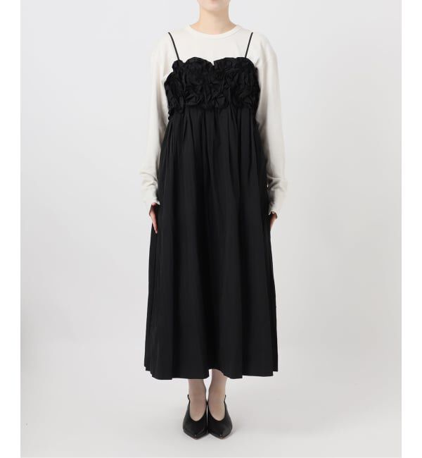 SLOBE IENA「habi フリルキャミドレス」|ワンピース|