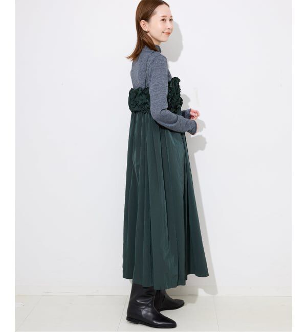 SLOBE IENA「habi フリルキャミドレス」|ワンピース|