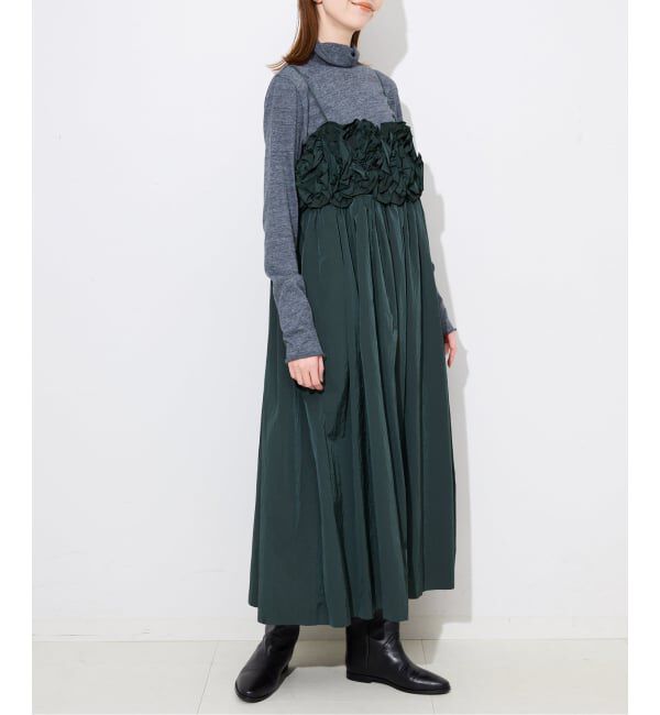 SLOBE IENA「habi フリルキャミドレス」|ワンピース|