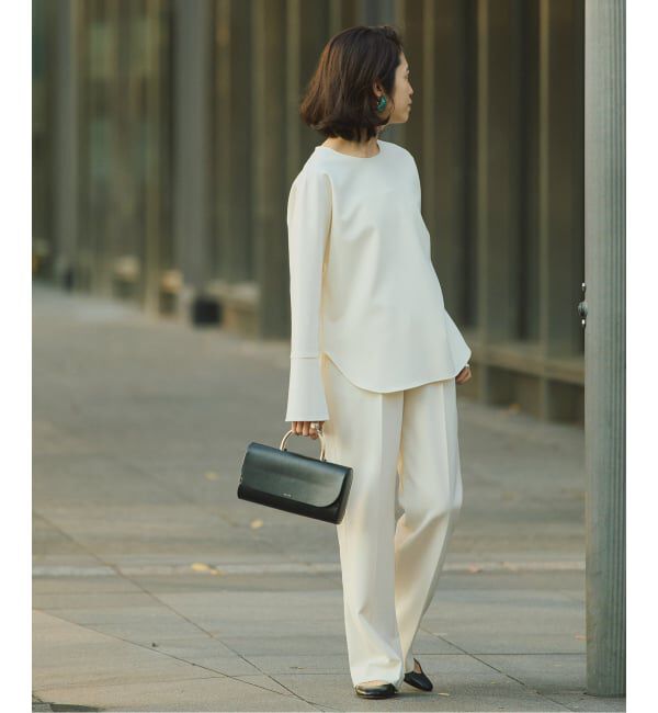 VERMEIL par iena「《追加》ダブルクロスストレッチ T-ブラウス」|シャツ・ブラウス|