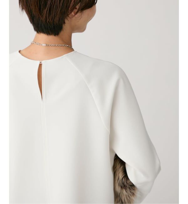 VERMEIL par iena「《追加》ダブルクロスストレッチ T-ブラウス」|シャツ・ブラウス|