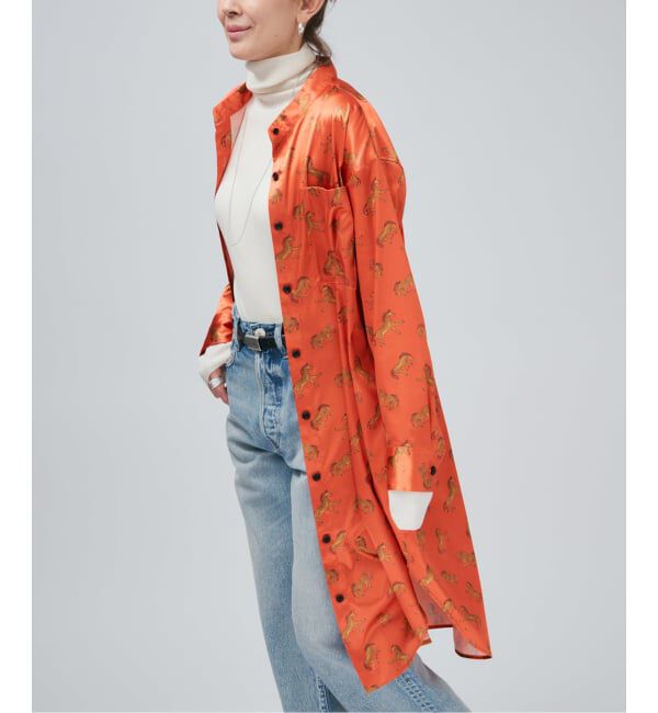 VERMEIL par iena「Horsey Pattern シャツワンピース」|ワンピース|