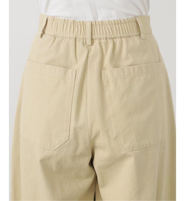 SLOBE IENA「パウダリーチノタックカーブトラウザー」|チノ|