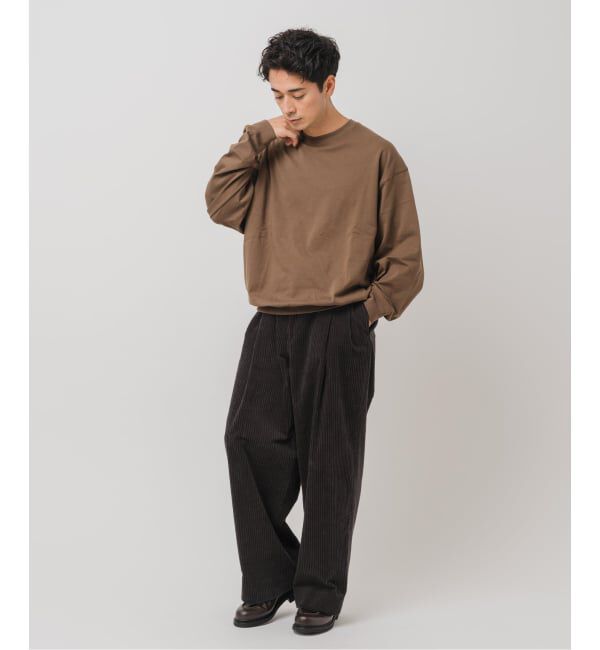 EDIFICE「handvaerk (ハンドバーク) クルーネック ロングスリーブ Tシャツ」|Tシャツ・カットソー|