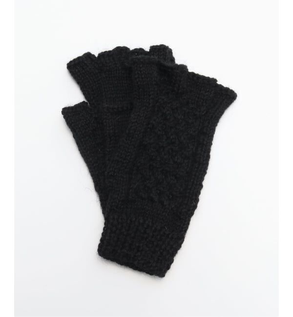 417 EDIFICE「【BLACK SHEEP / ブラックシープ】 HandKnit Cable Glove」|手袋|ブラック