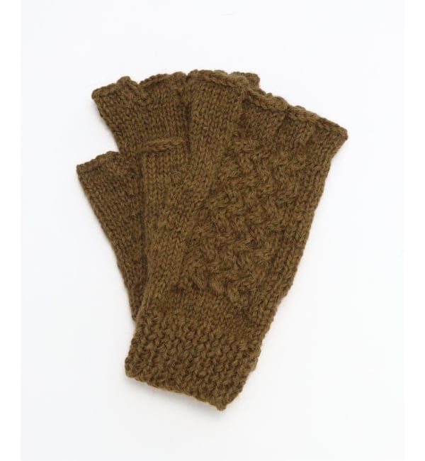 417 EDIFICE「【BLACK SHEEP / ブラックシープ】 HandKnit Cable Glove」|手袋|イエロー